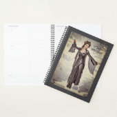 Witchy Mischief Fun Quote Grey Journal Planner (Display)