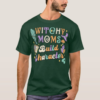 Witchy Moms Build Character Tarot 60s 70s Halowee T-shirt