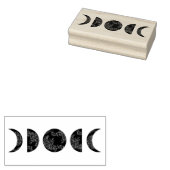 witchy moon phase stamp rubberstempel (Gestempeld)