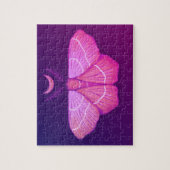 Witchy Moth Moon Paars Magical Insect Cottcore Legpuzzel (Verticaal)