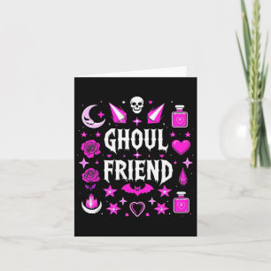 Witchy Pink Ghoul Friend Halloween Collage Vrouwen Kaart