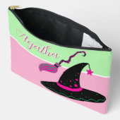Witchy Pink Halloween Pet & Broom Etui (Open)
