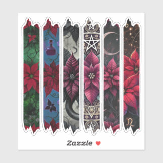 Witchy Poinsettia Washi Tape Scrapbook Stickers