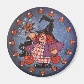 Witchy Poo Button Magnet Magneet (Voorkant)
