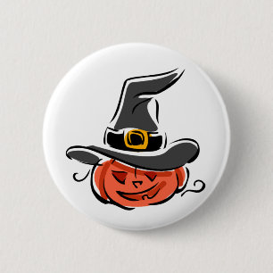 Witchy Pumpkin Ronde Button 5,7 Cm