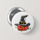 Witchy Pumpkin Ronde Button 5,7 Cm (Voorkant /achterkant)