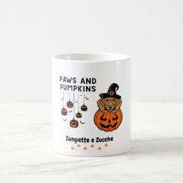 Witchy Puppy In Pompoen Tweetalige Halloween Koffiemok