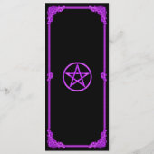 Witchy purple Glow Gothic Wedding Menu (Dos)