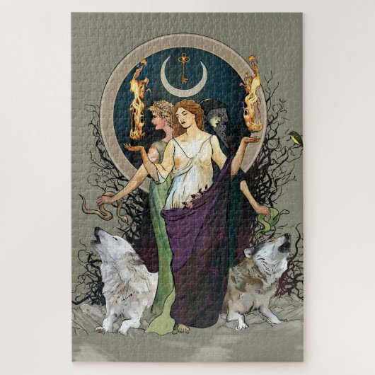 Witchy Puzzle - Hecate - Moon Goddess Puzzel (Verticaal)