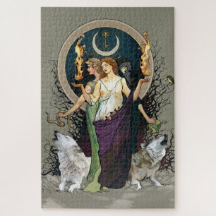 Witchy Puzzle - Hecate - Moon Goddess Puzzel Legpuzzel