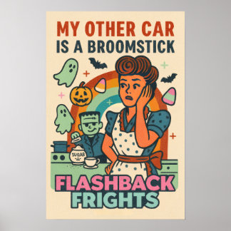 Witchy Retro Keuken Chaos Poster