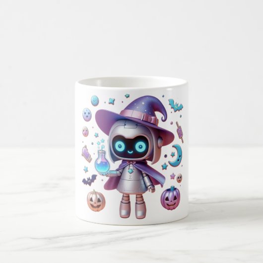 Witchy Robot Magic Mok - Schattigee Halloween Sci- (Center)