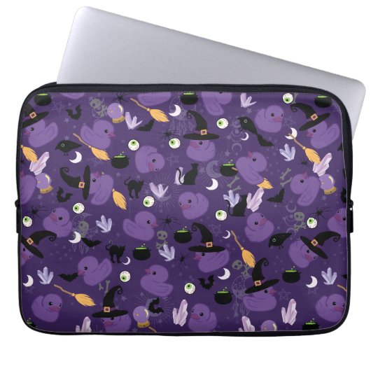 Witchy Rubber Ducks Electronics Bag Laptop Sleeve (Voorkant)
