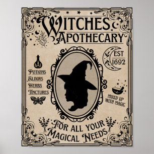 Witchy Sign Halloween Sign Poster