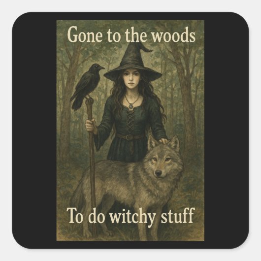 Witchy Stuff Woodland Witch Stickers (Voorkant)