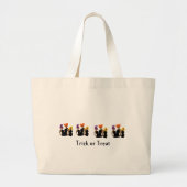 Witchy Trick or treat Bag Grote Tote Bag (Voorkant)