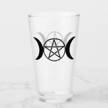 Witchy Triple Goddess Drink Glass Gothic Witch