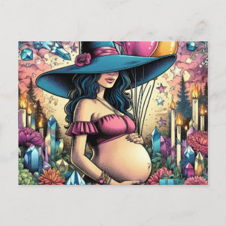 Witchy Vibes-Baby shower Uitnodiging Briefkaart