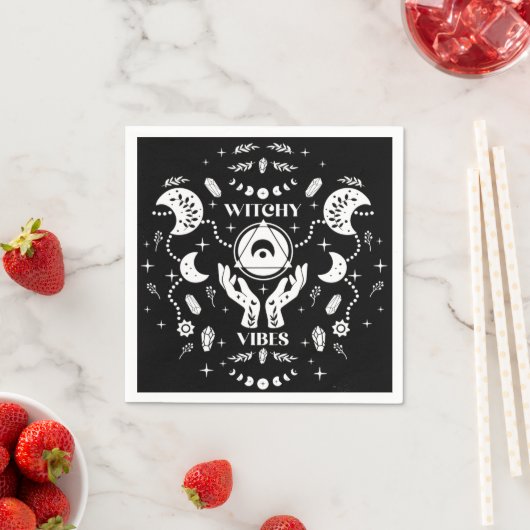 Witchy Vibes Halloween papieren servetten (Insitu)