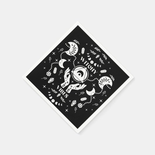 Witchy Vibes Halloween papieren servetten (Hoek)