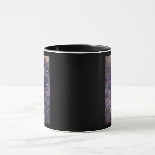 Witchy Whimsigoth esthetiek met katten Mok (Midden)