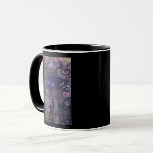 Witchy Whimsigoth esthetiek met katten Mok (Voorkant links)
