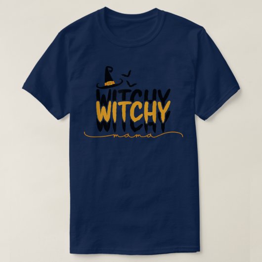 Witchy Witchy Mama Witch Pet Halloween Theme 3001 T-shirt (Design voorkant)