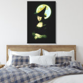 Witchy Woman Mona Lisa Halloween Canvas Afdruk (Insitu (Slaapkamer))