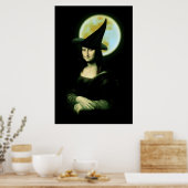 Witchy Woman Mona Lisa Halloween Poster (Keuken)