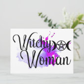 Witchy Woman Waterverf Bedankkaart (Staand voorkant)