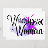 Witchy Woman Waterverf Bedankkaart (Voorkant / Achterkant)