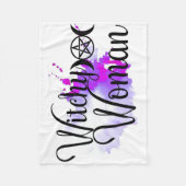 Witchy Woman Waterverf Fleece Deken (Voorkant)