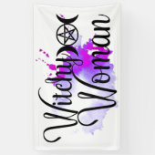 Witchy Woman Waterverf Spandoek (Verticaal)