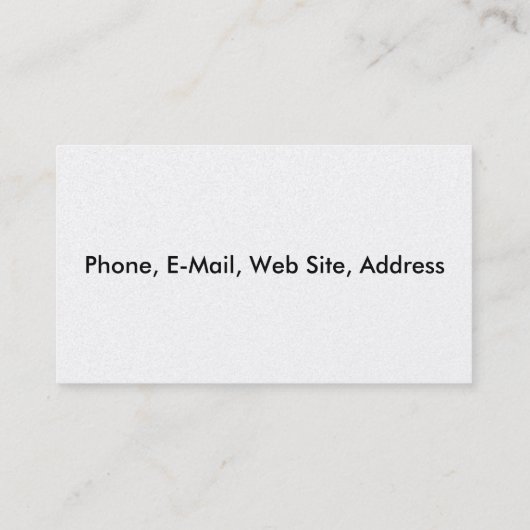 WITE CALLA LIGT  VISITEKAARTJES (Achterkant)