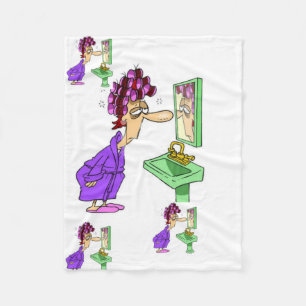 Wite roller lady deken voor haar luie dagen