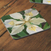 Witeindeloze Iris Bloom Floral Bier Onderzetter