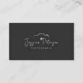 Witfotografie logo aangepaste moderne typografie visitekaartje (Voorkant)