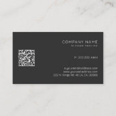 Witfotografie logo aangepaste moderne typografie visitekaartje (Achterkant)