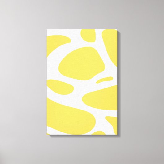 Witgele abstracte canvasafdruk canvas afdruk (Voorkant)