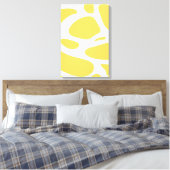 Witgele abstracte canvasafdruk canvas afdruk (Insitu (Slaapkamer))