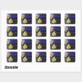 Witgele diepvriezer vierkante sticker (Vel)