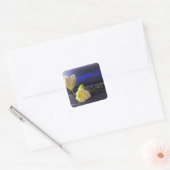 Witgele diepvriezer vierkante sticker (Envelop)