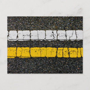 Witgele dubbellijn briefkaart