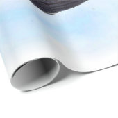 witgepompte vogelstand cadeaupapier (Rol Hoek)