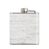 Witgeschilderd hout gepersonaliseerde man van eer heupfles (Achterkant)