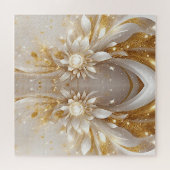 Witgoud Bloemen puzzel (Horizontaal)