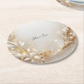 Witgoud bloemenpapier Onderzetter (Gebogen)
