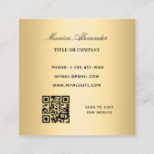 Witgoud logo foto QR-code Vierkante Visitekaartje (Achterkant)