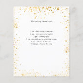 Witgoud sparkles bruiloft programma details (Achterkant)