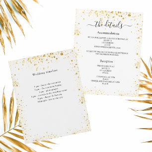 Witgoud sparkles bruiloft programma details flyer